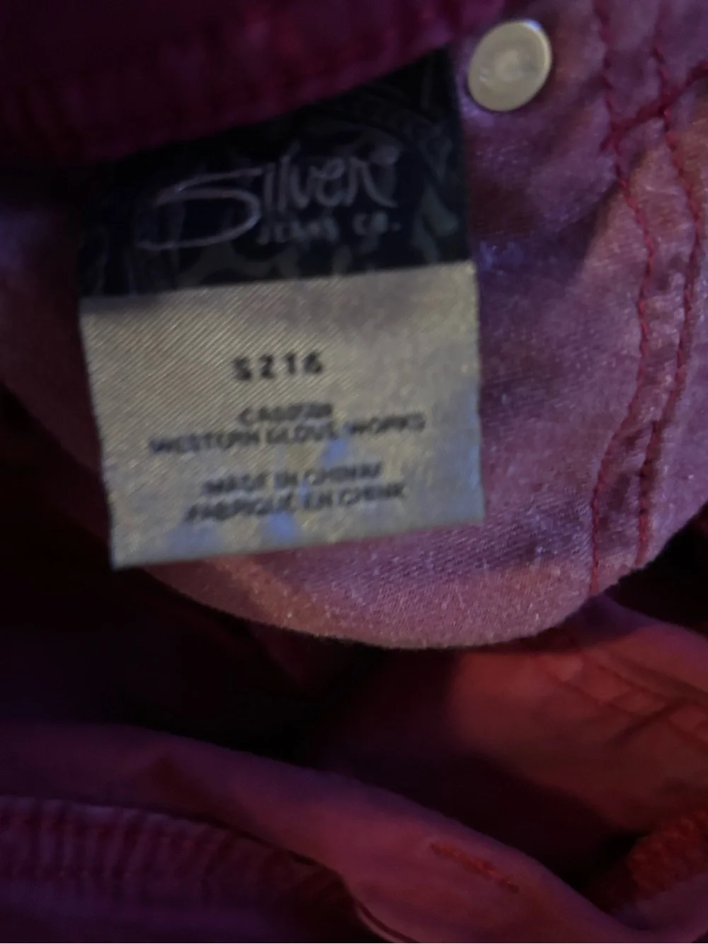Silver Jeans Maroon Suki Capri